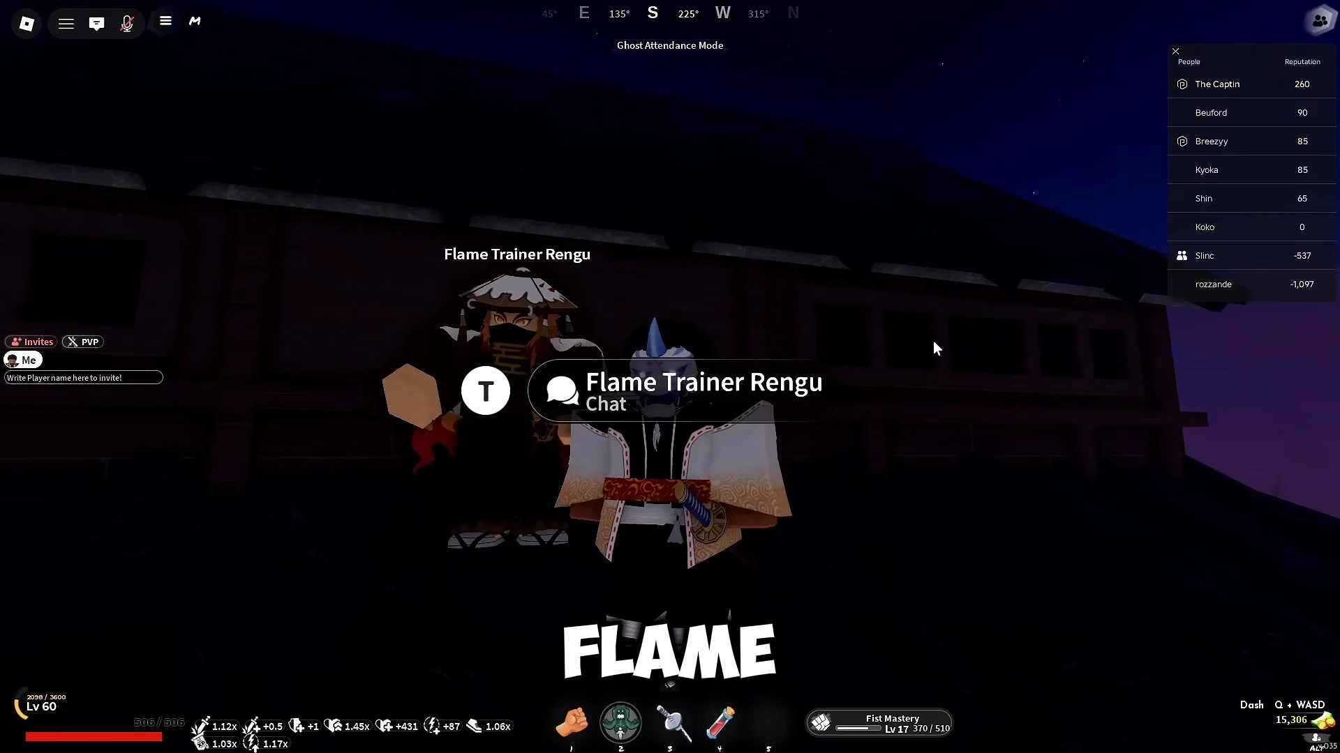 Flame Trainer Rengu Location