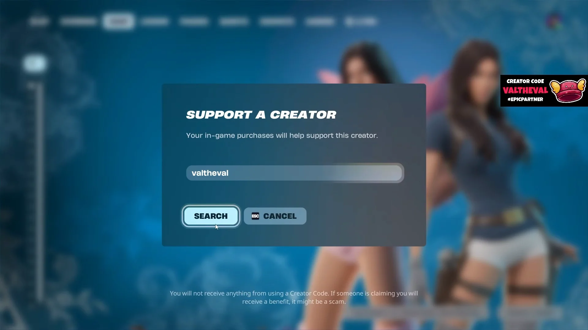 Lobby & Item Shop Creator Code
