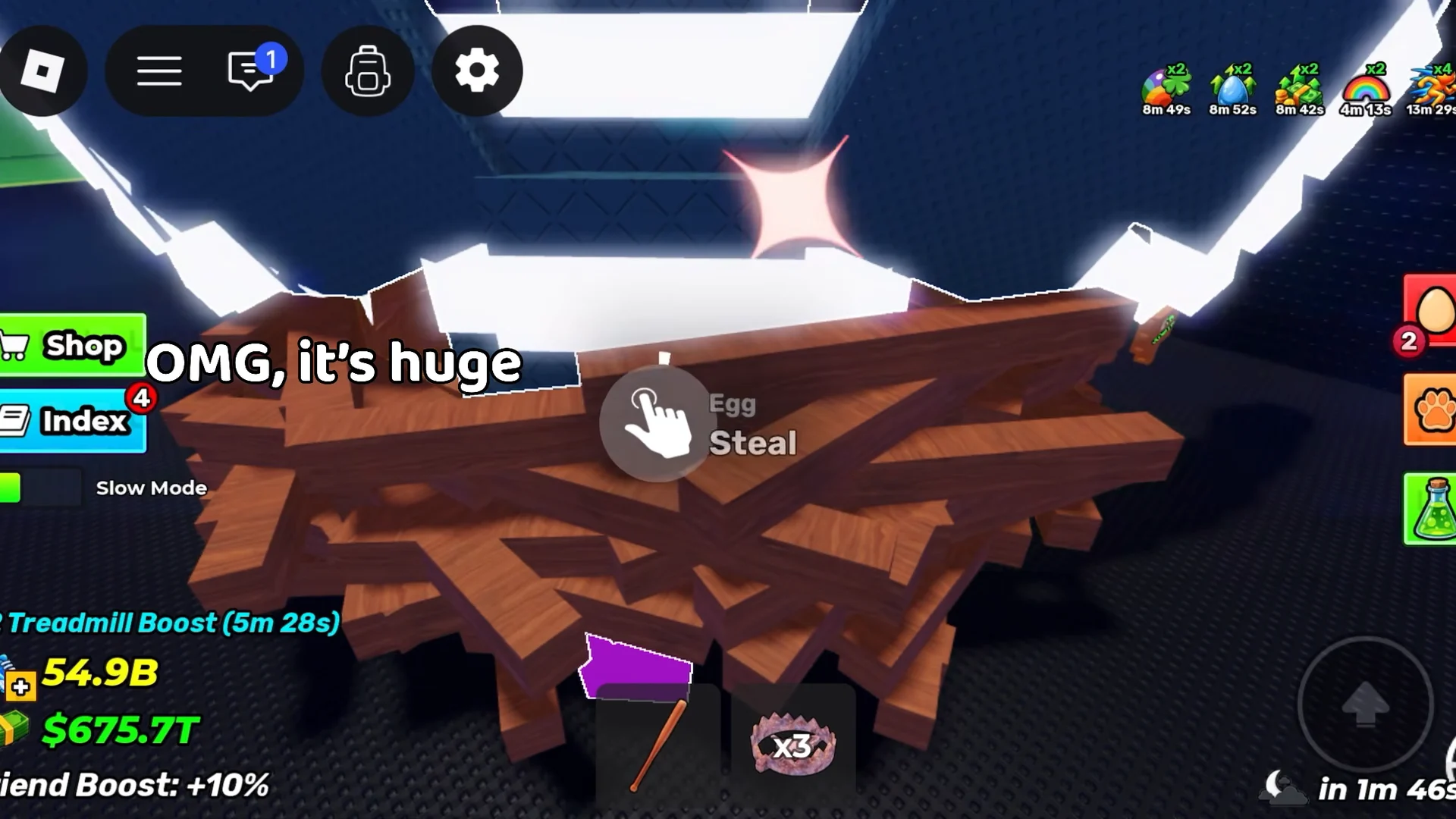 Stealing Massive Eggs in Cosmic Biome