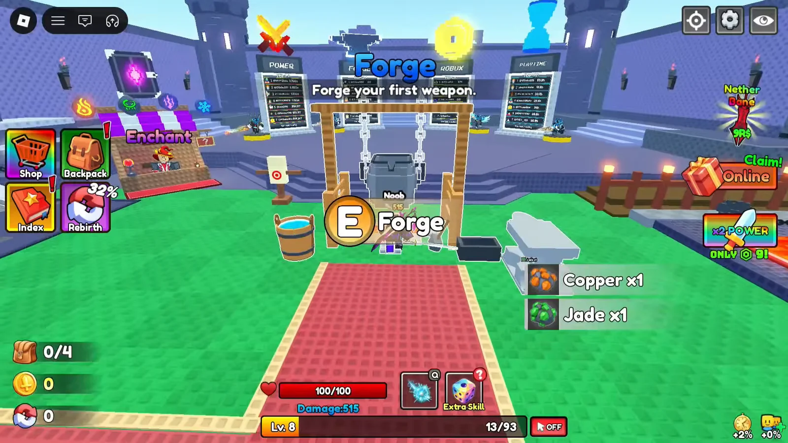 Forging First Weapon