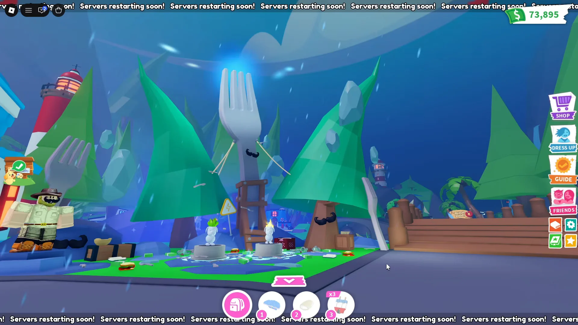 Exploring current in-game giant fork mystery