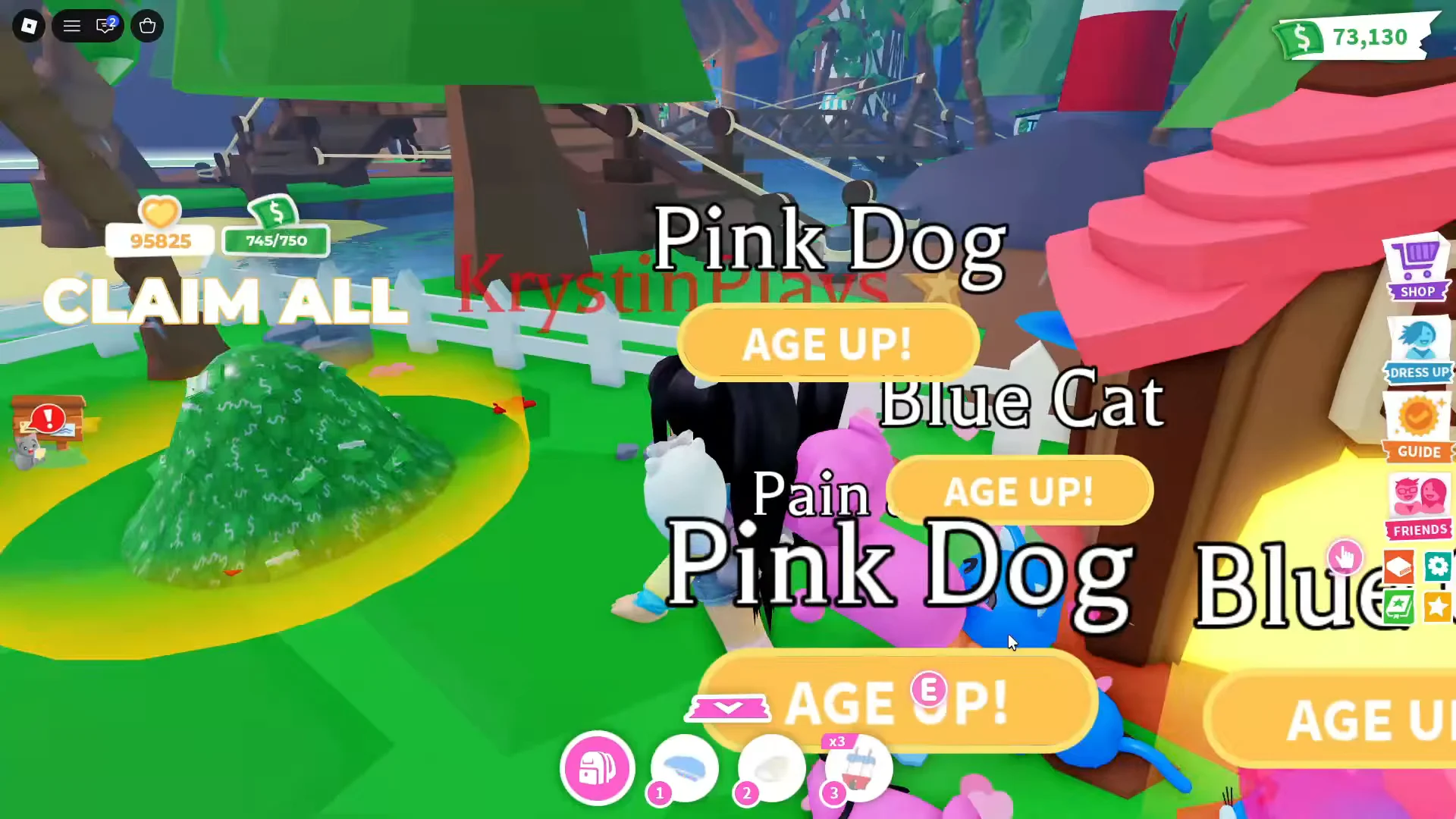 Claiming pet payouts and daily streak