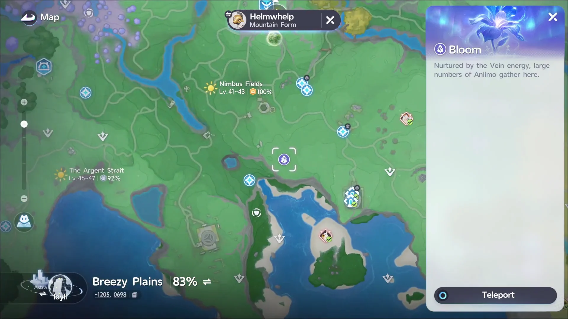Map Navigation to Nimbus Fields