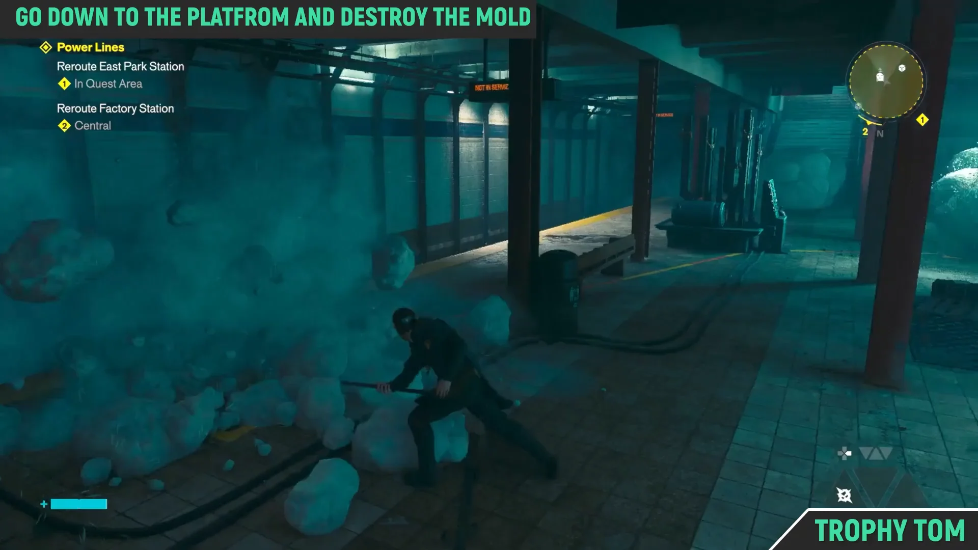 Clear mold on platform