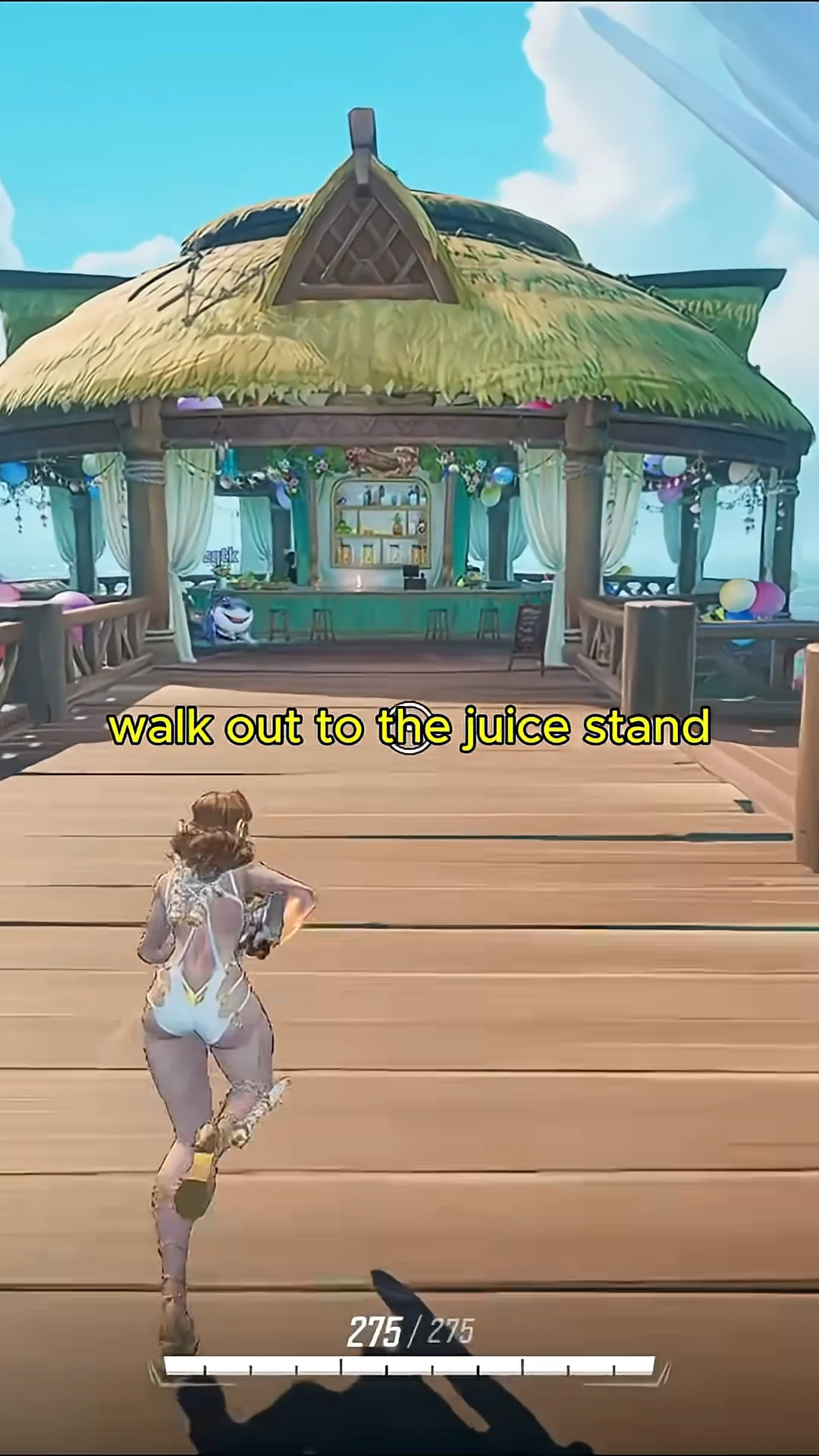 Running to the juice stand