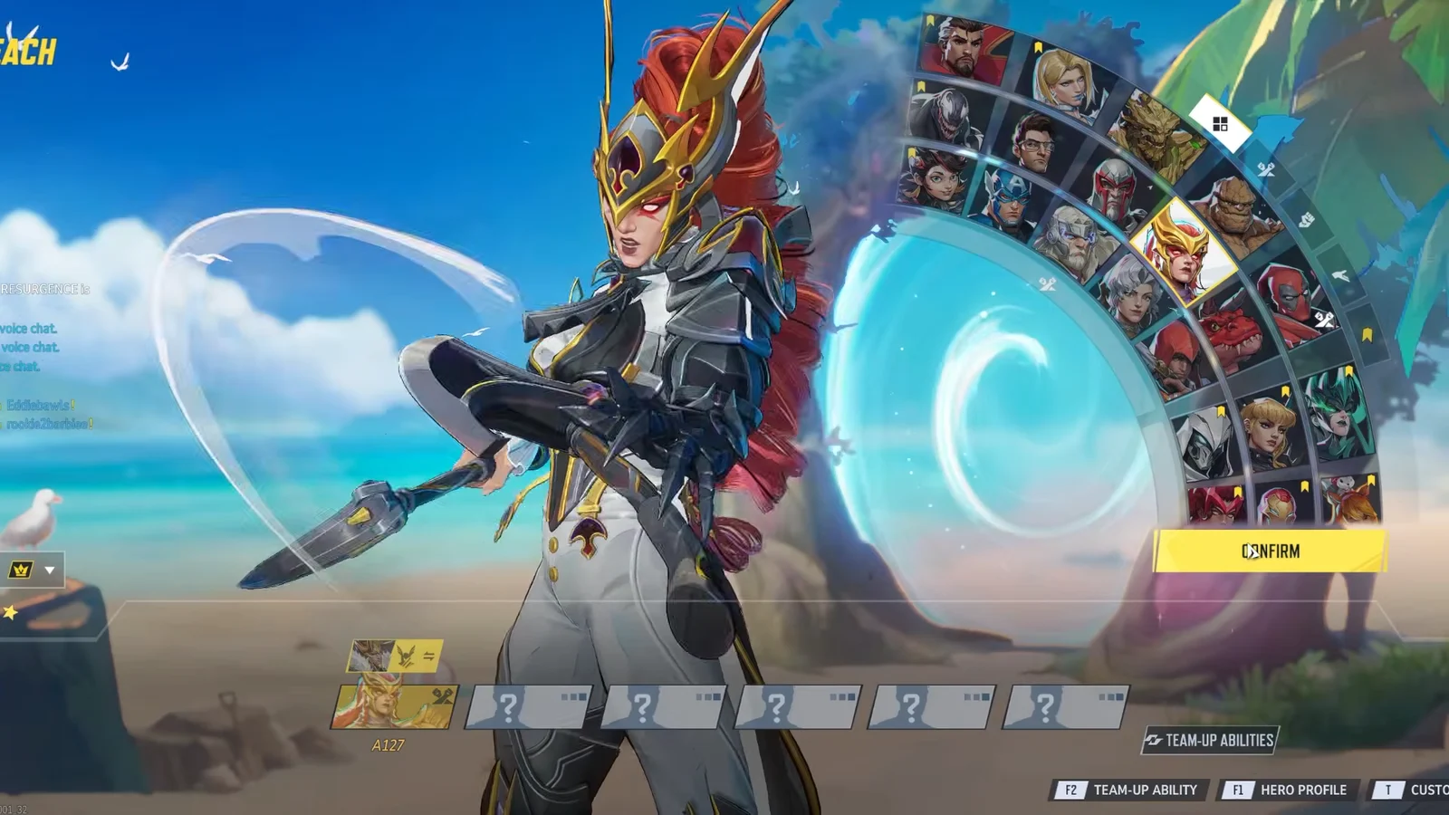 Hero selection