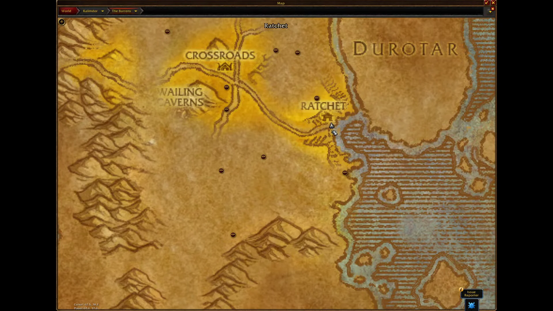 Viewing The Barrens Map
