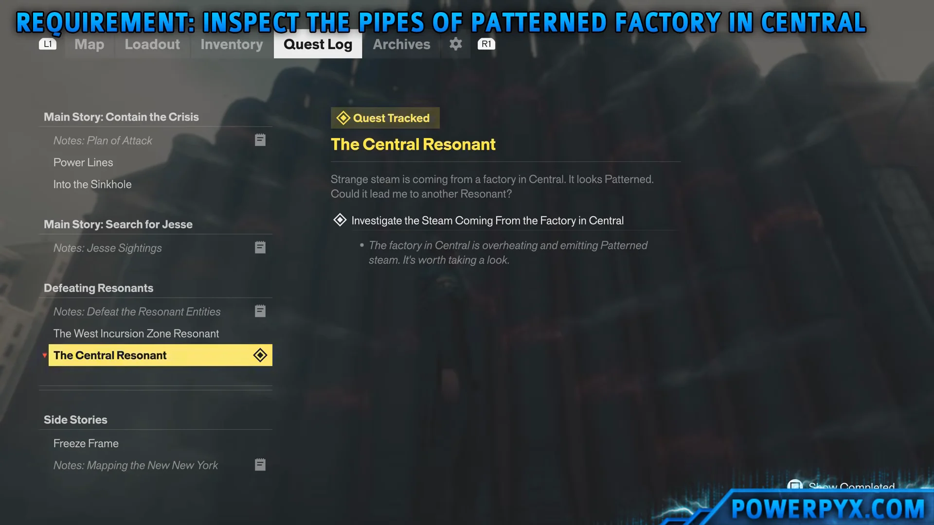 Quest Log: The Central Resonant