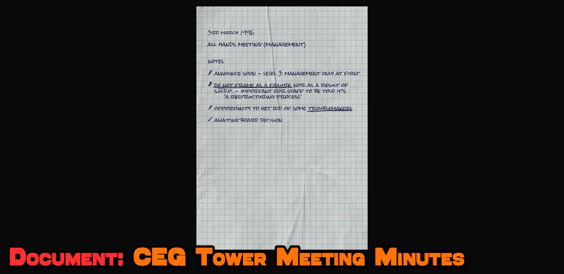 CEG Tower Meeting Minutes