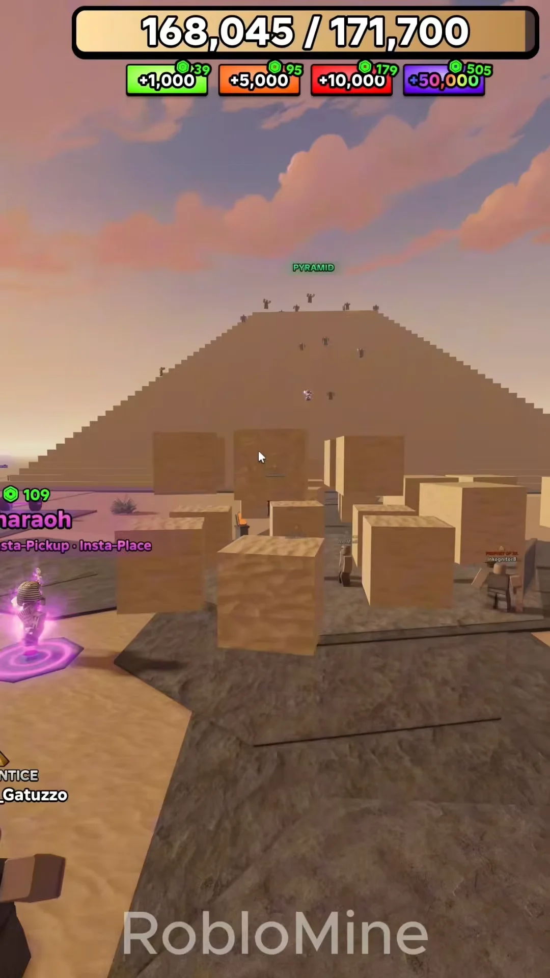 Transporting blocks up steps