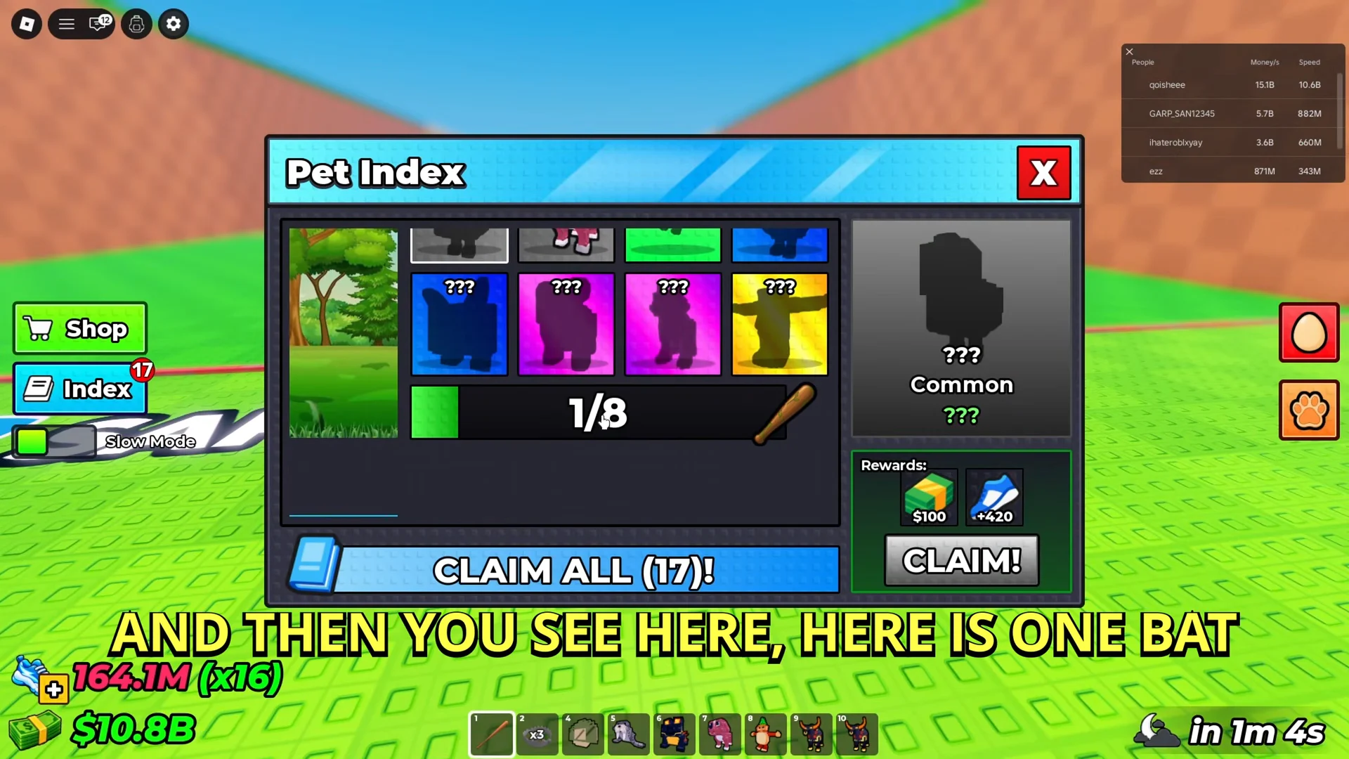 Pet Index Bat Rewards