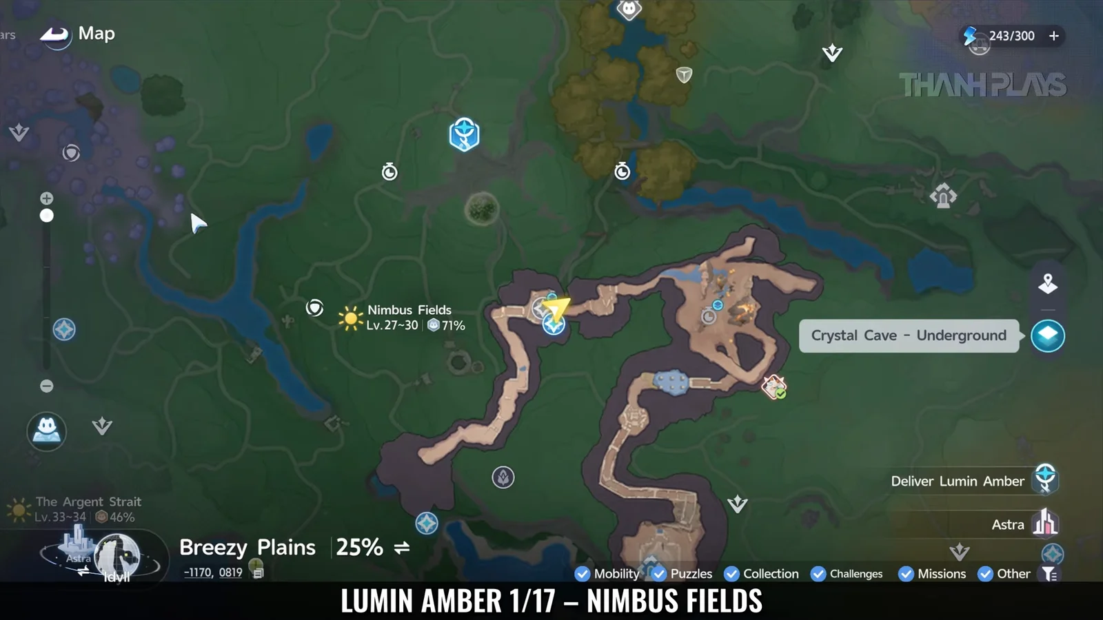 Lumin Amber 1 map position
