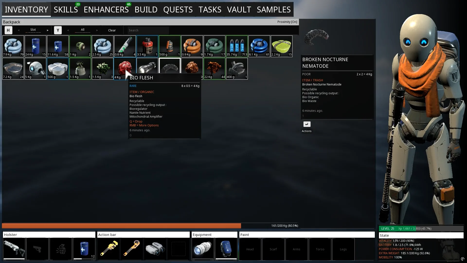 Bio Flesh Requirement