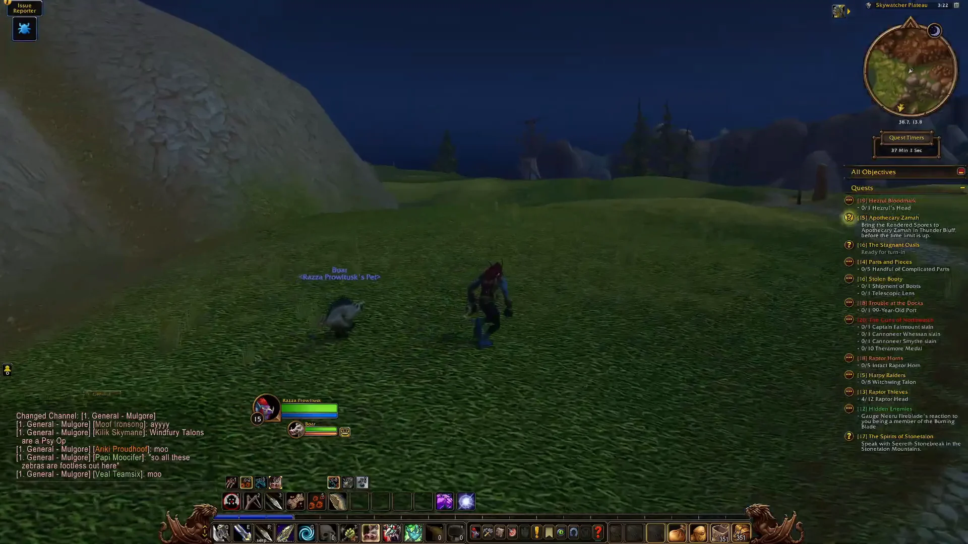 Entering Mulgore via Skywatcher Plateau