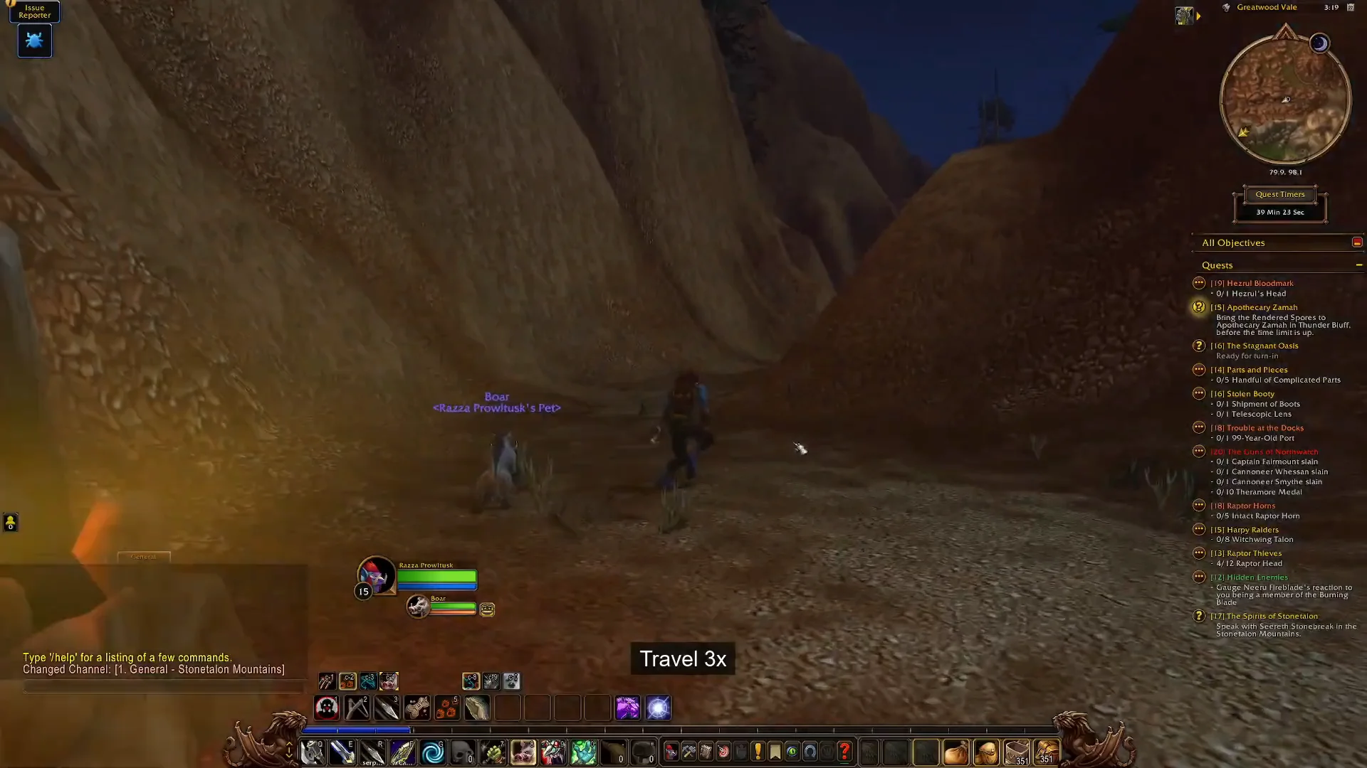 Ascending into Stonetalon Mountains