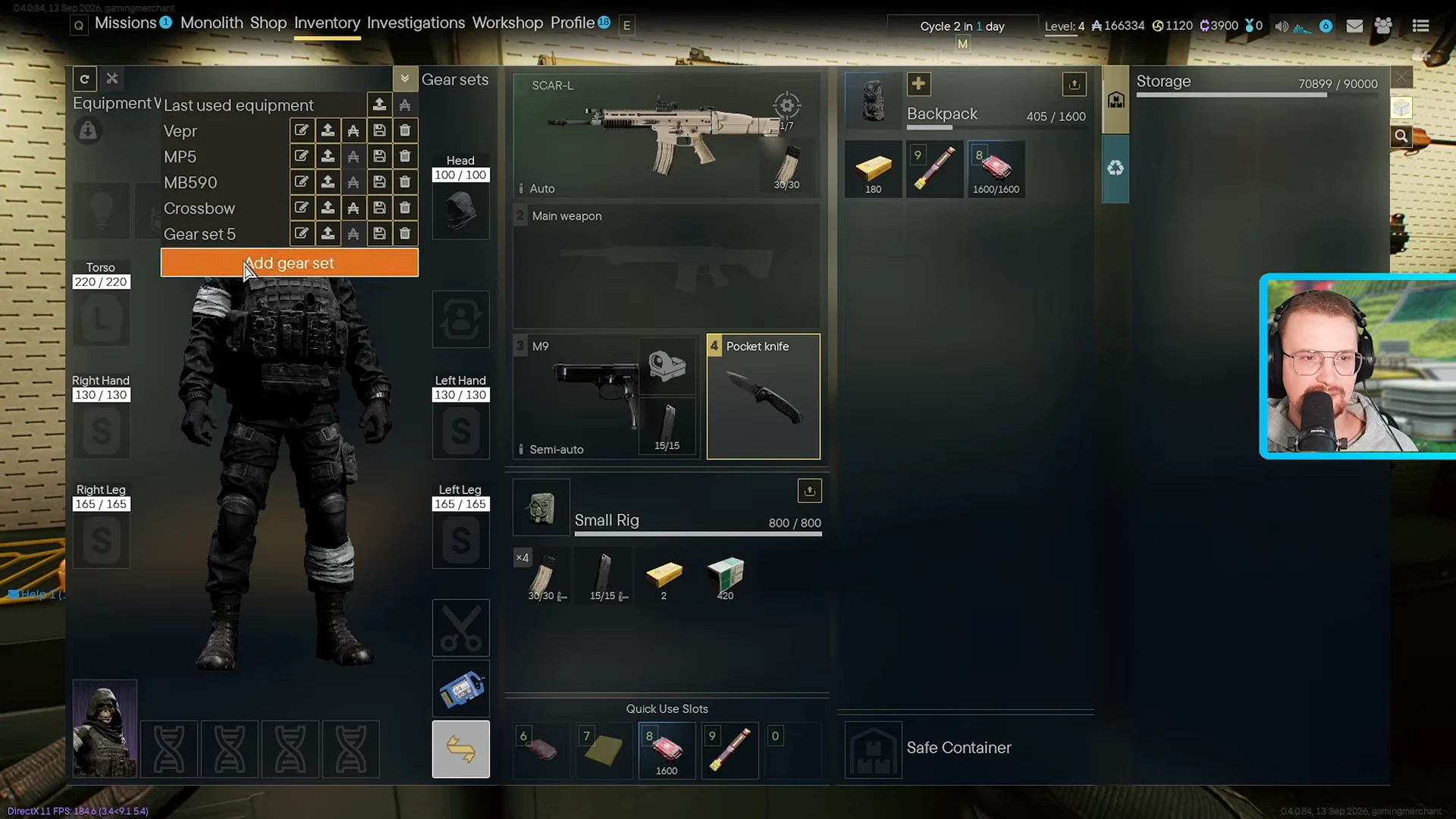 Custom Loadout & Gear Sets