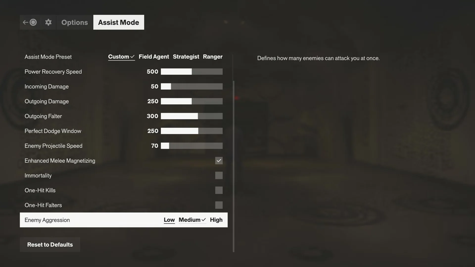 Customizing Assist Sliders