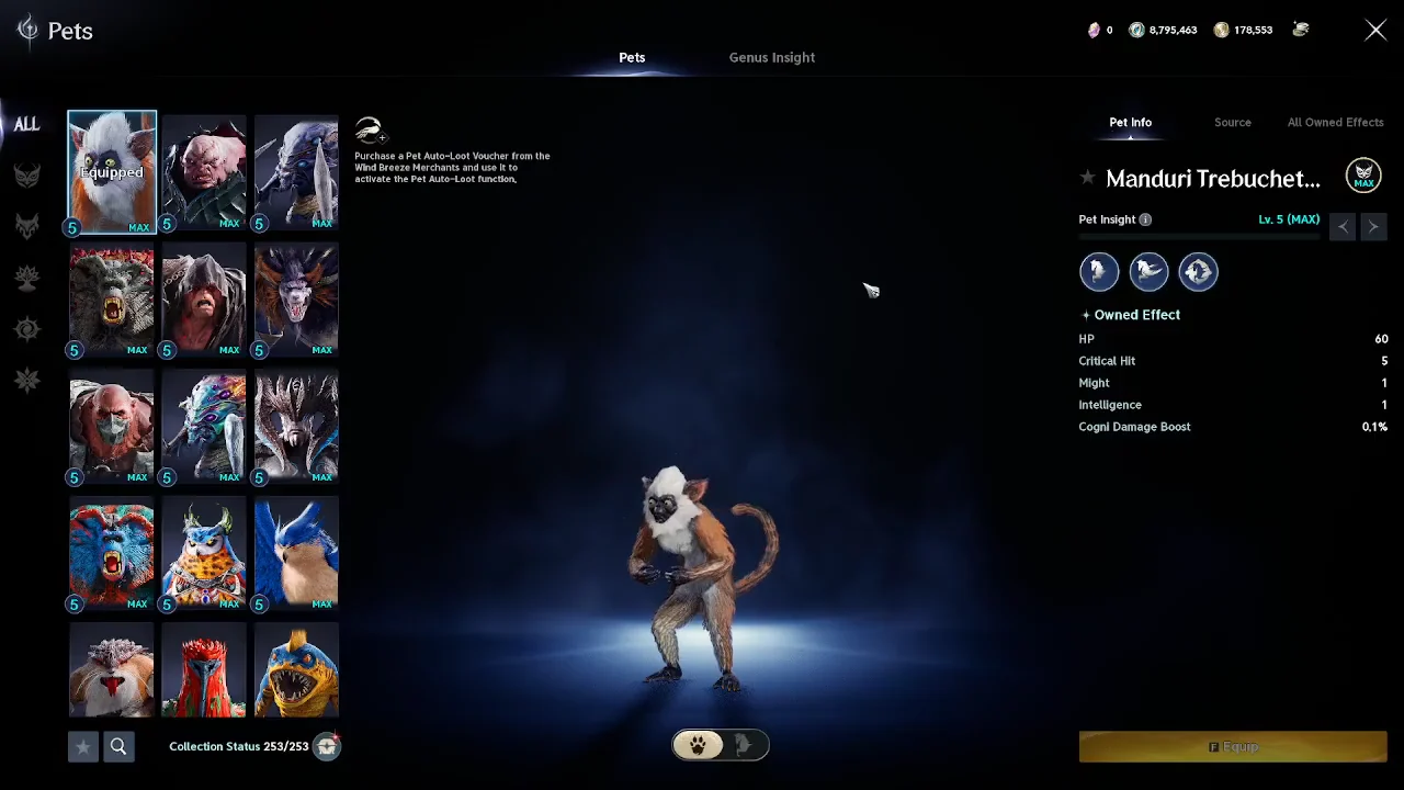 Pet Collection & Owned Effects