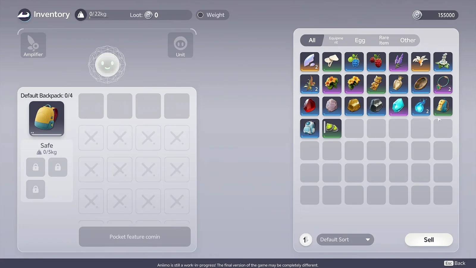 Inventory and Backpack Management