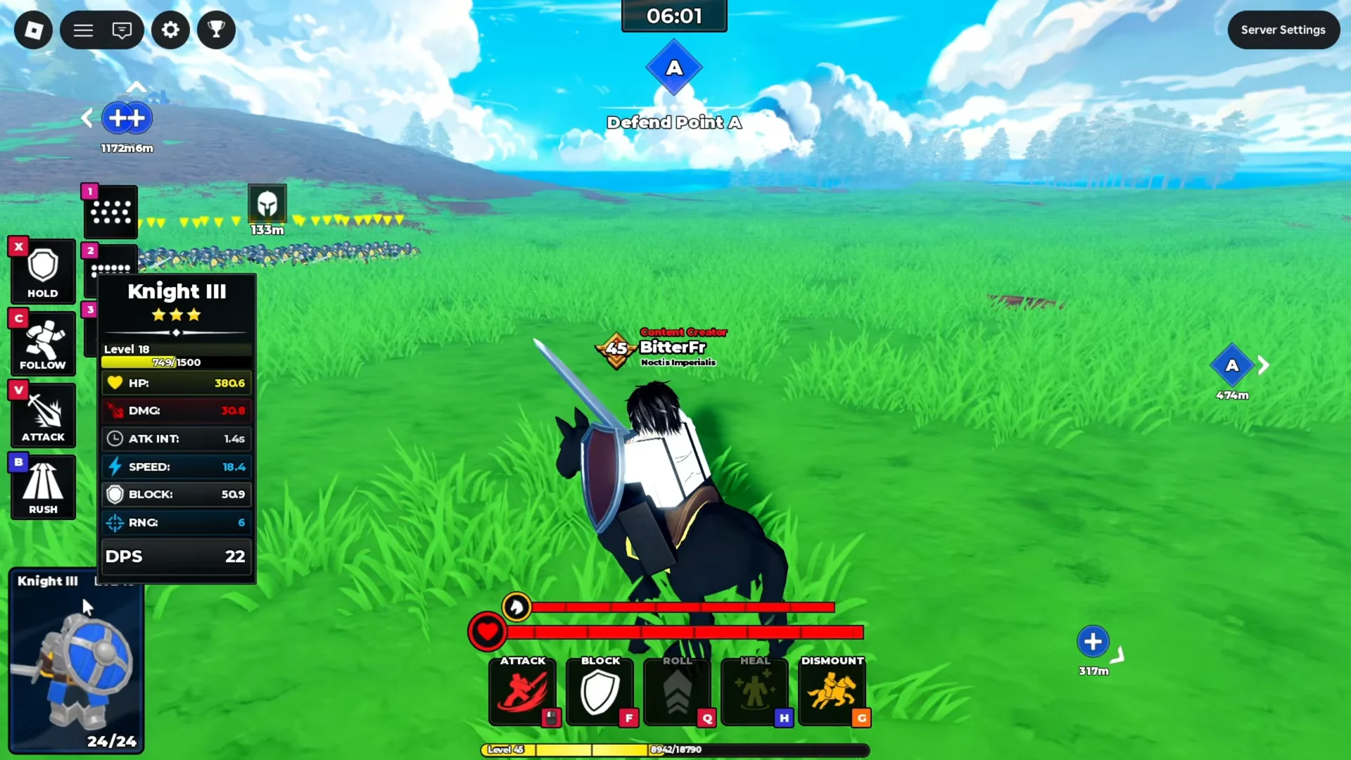 Setup: Knight III vs Berserker III