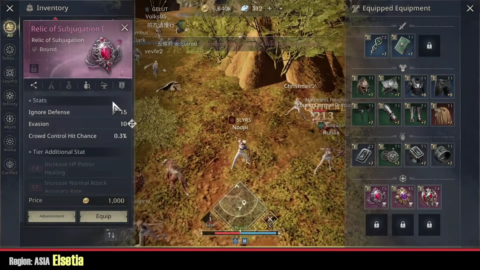 Inventory & Relic Overview