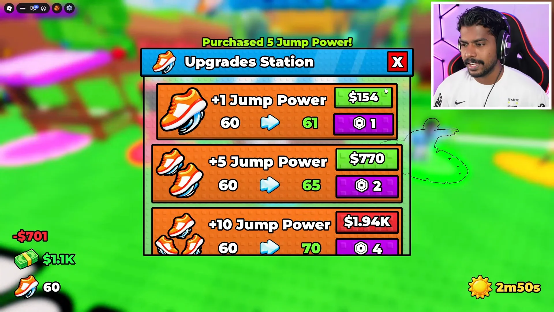 Jump power upgrade