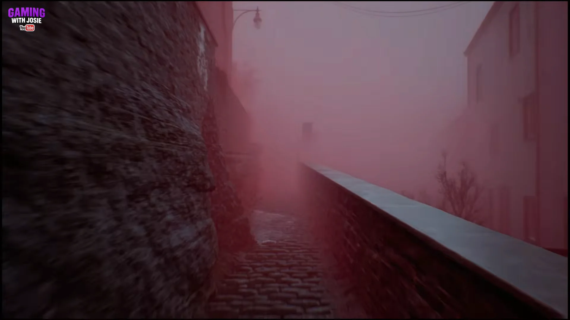 Ascending the cobblestone alley