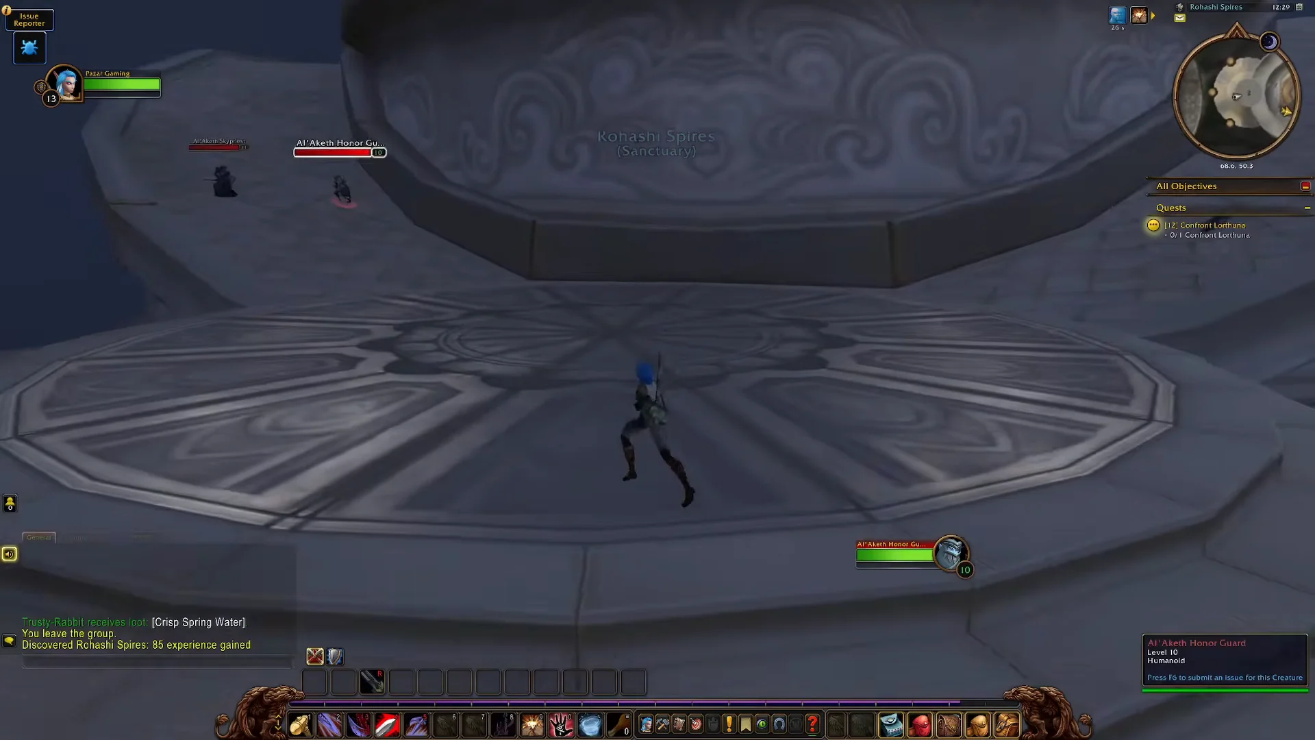 Teleporting to Rohash Spires
