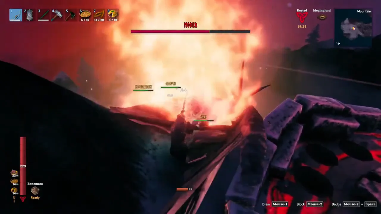 Fire attack barrage