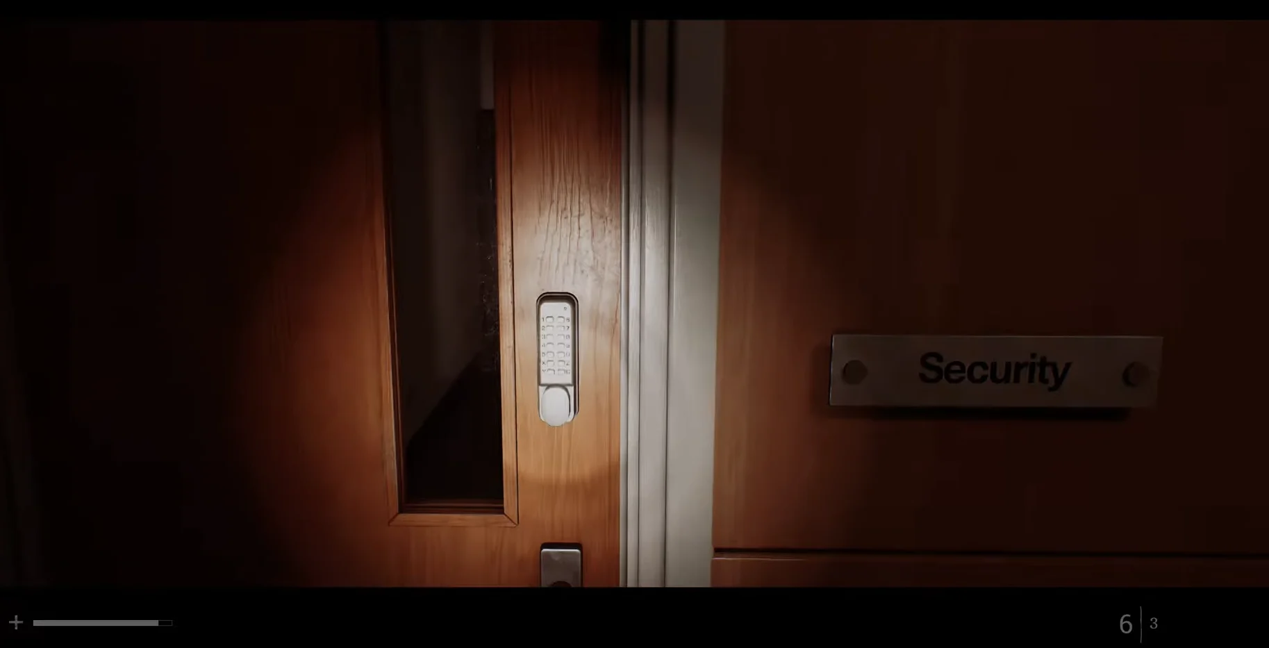 Entering security door code