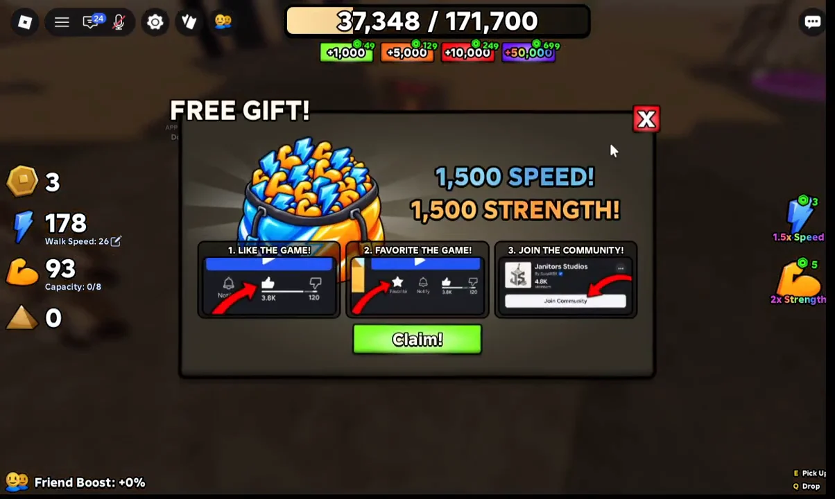 Checking Pharaoh Prompt and Free Gift Menu