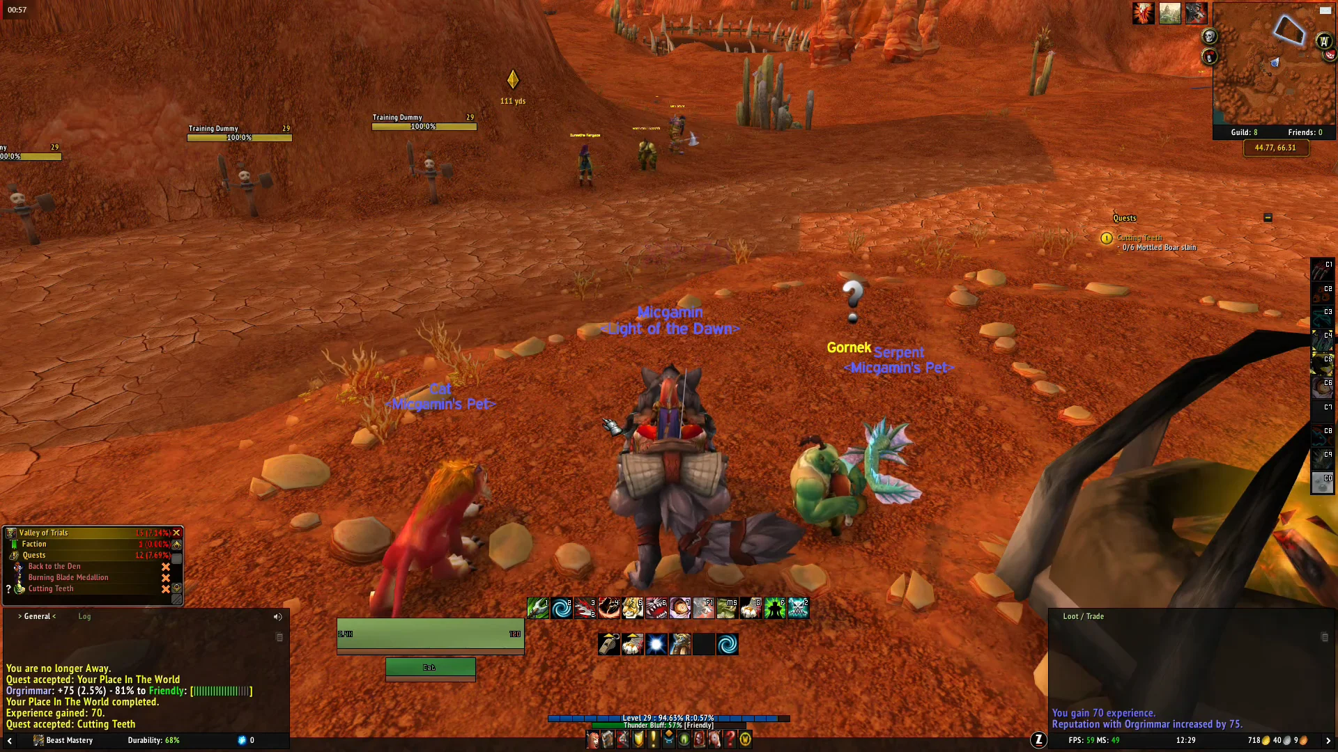 Completing Quest with Gornek