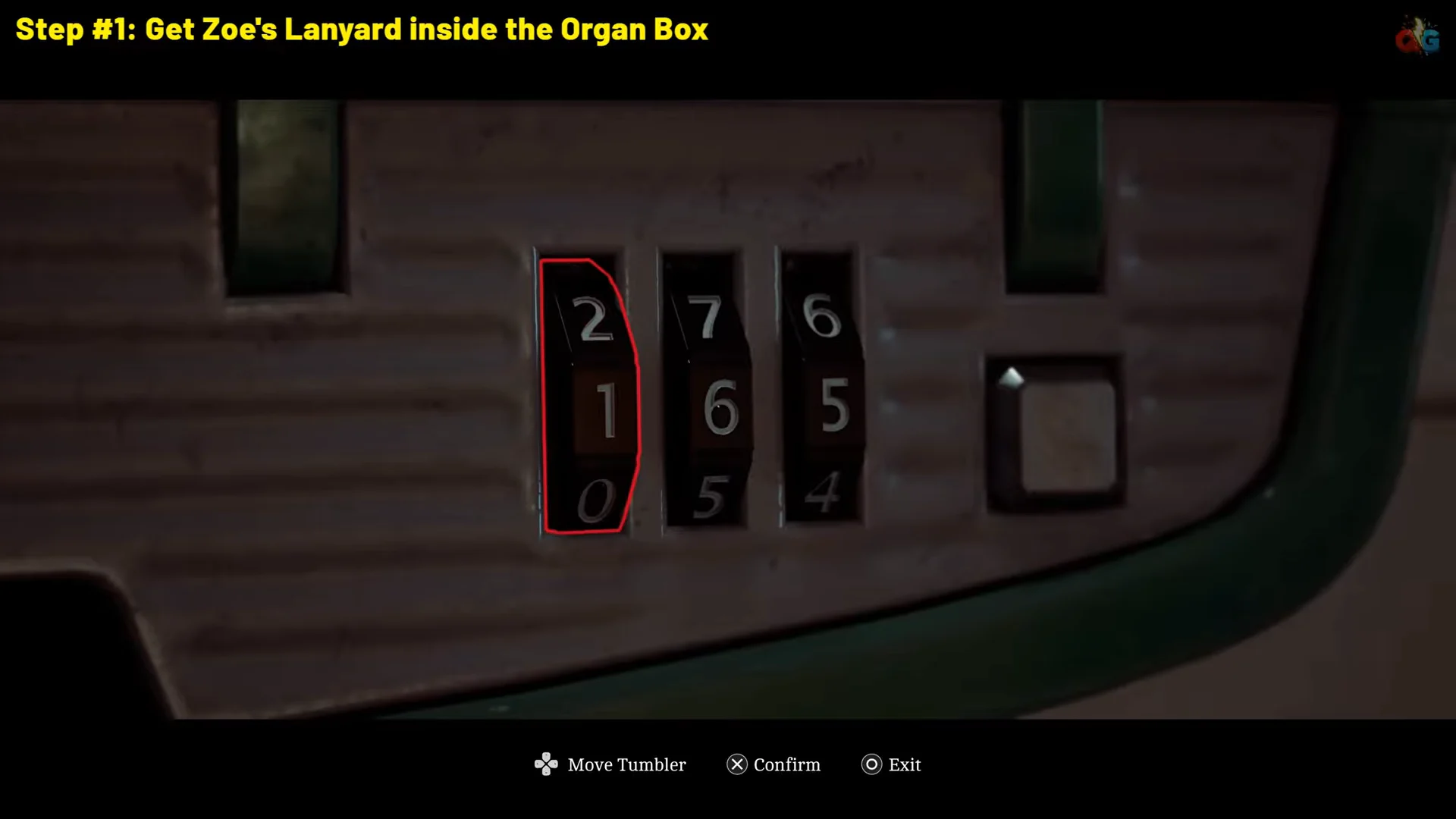Entering Left Lock Code
