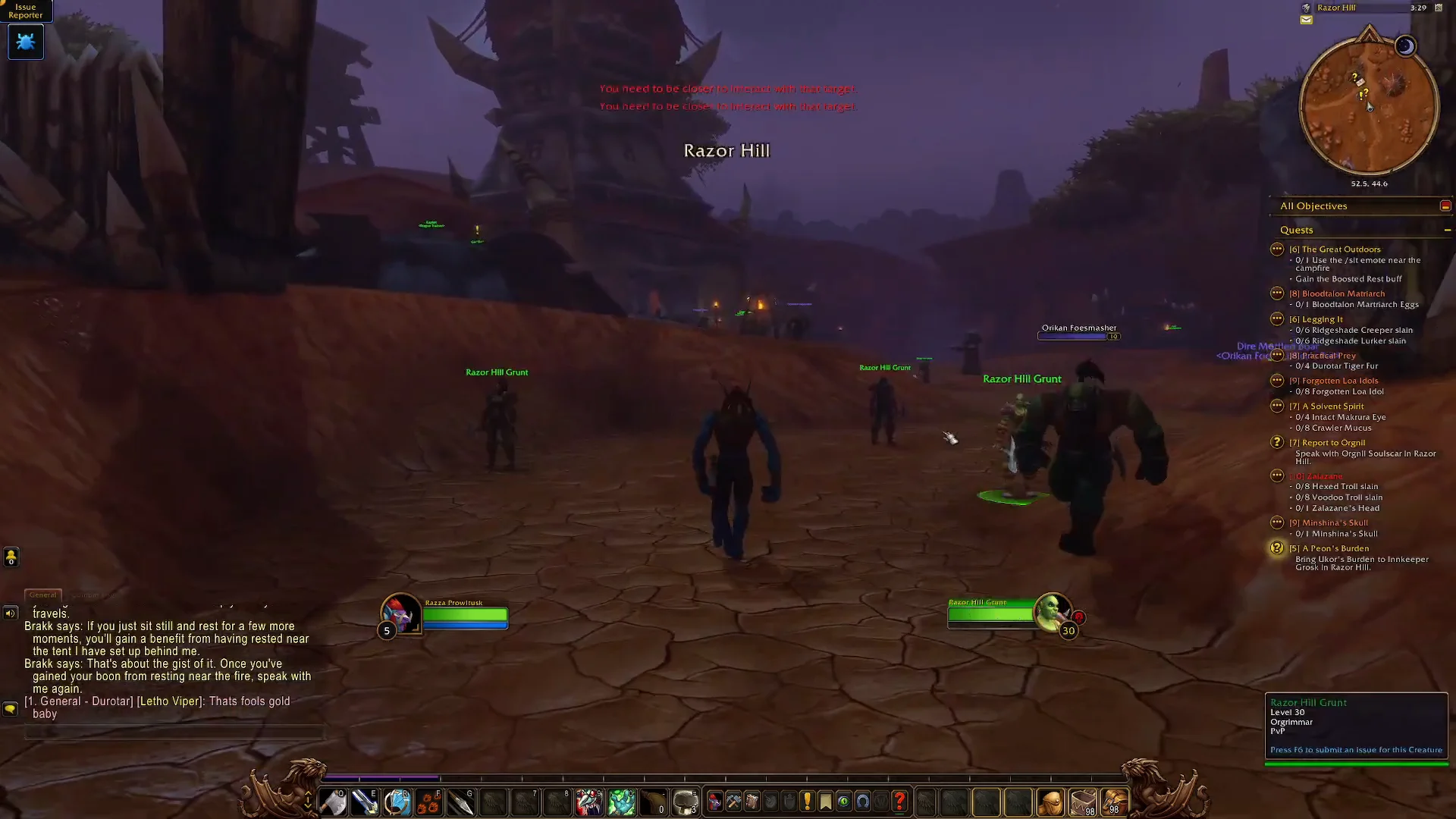 Traveling North to Razor Hill
