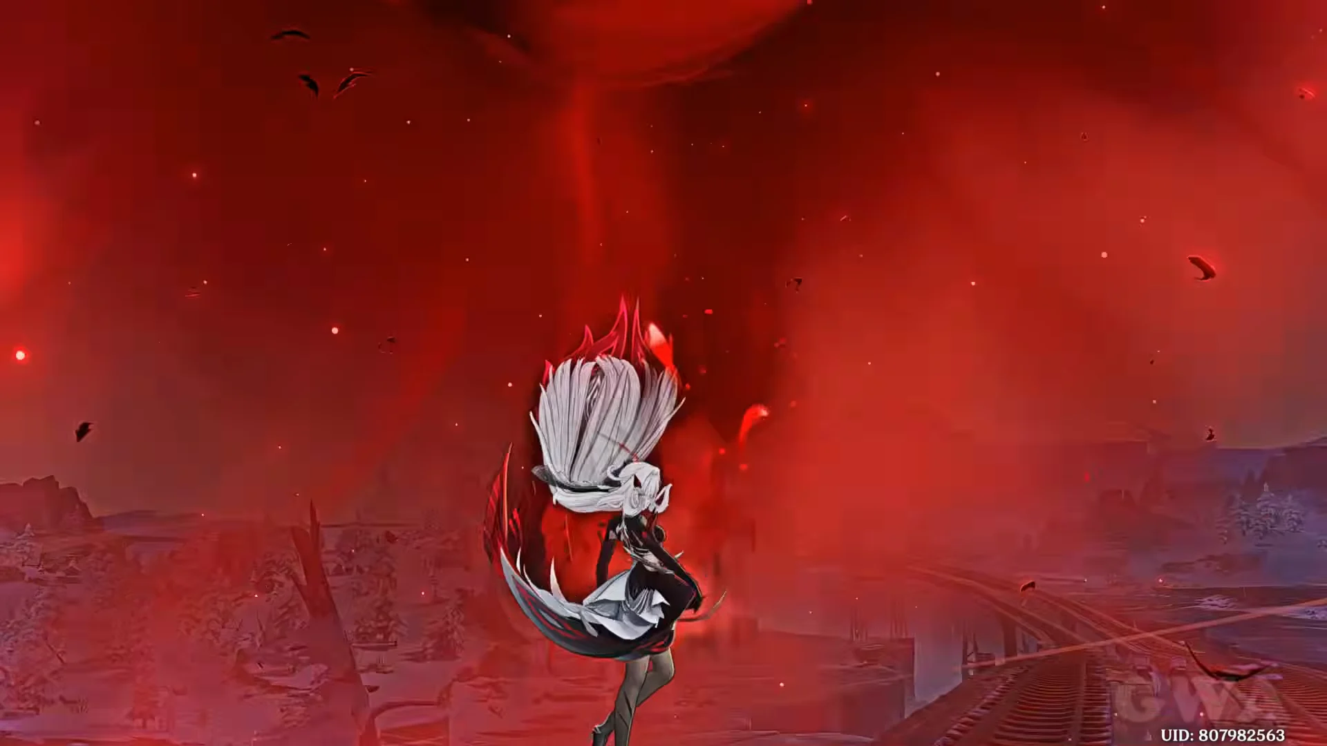 Crimson entity unleashes destruction