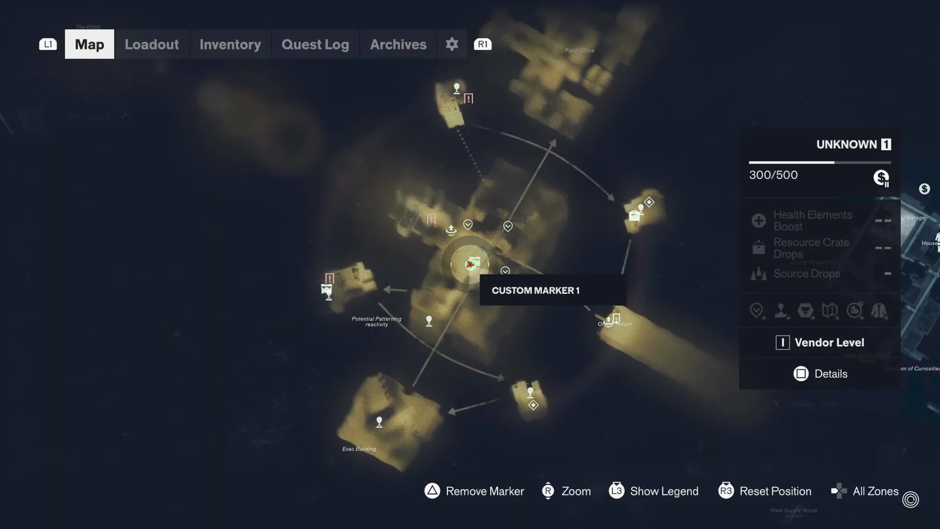 Unlocked zone map view