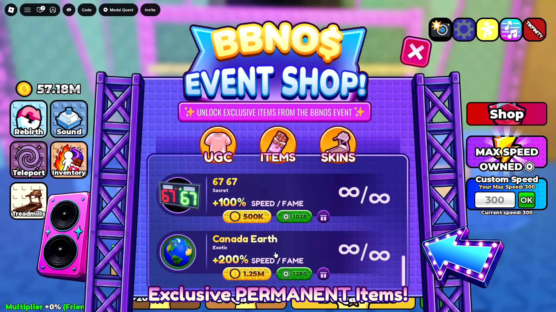 Viewing BBNO$ Event Shop items