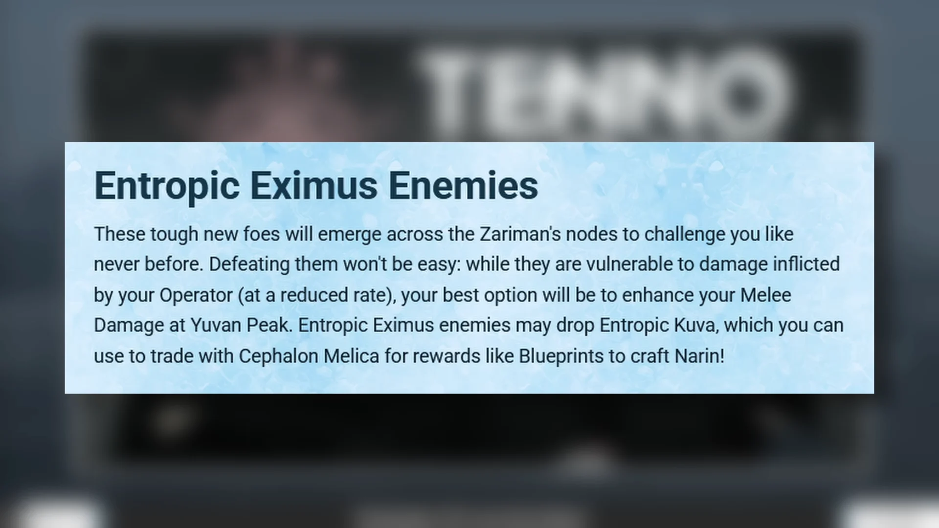 Entropic Eximus & Entropic Kuva (How to Get Narin)