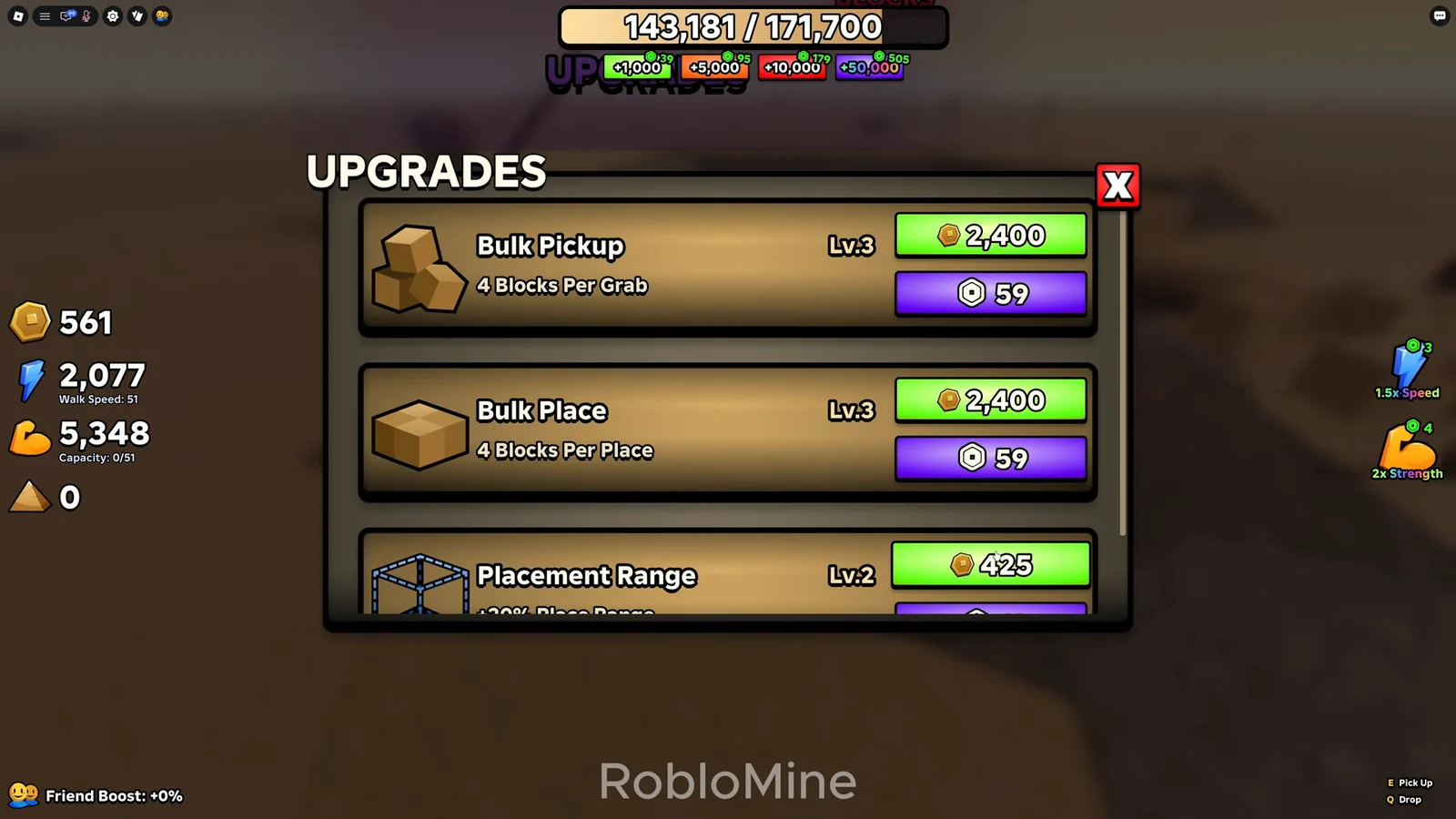 Upgrading Placement Range