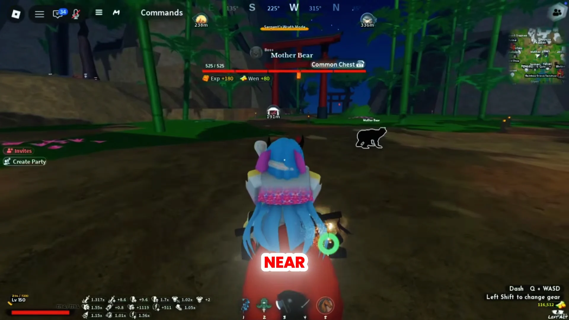 Navigating from Village Area
