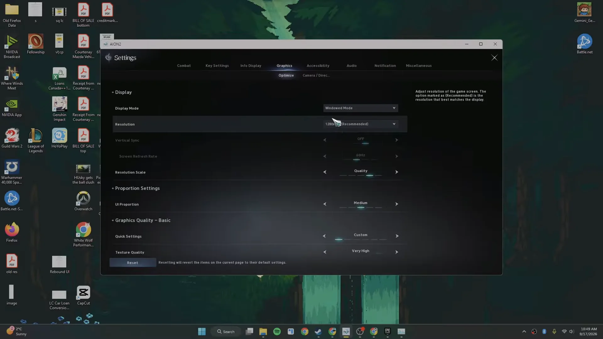 Switching to Windowed Mode