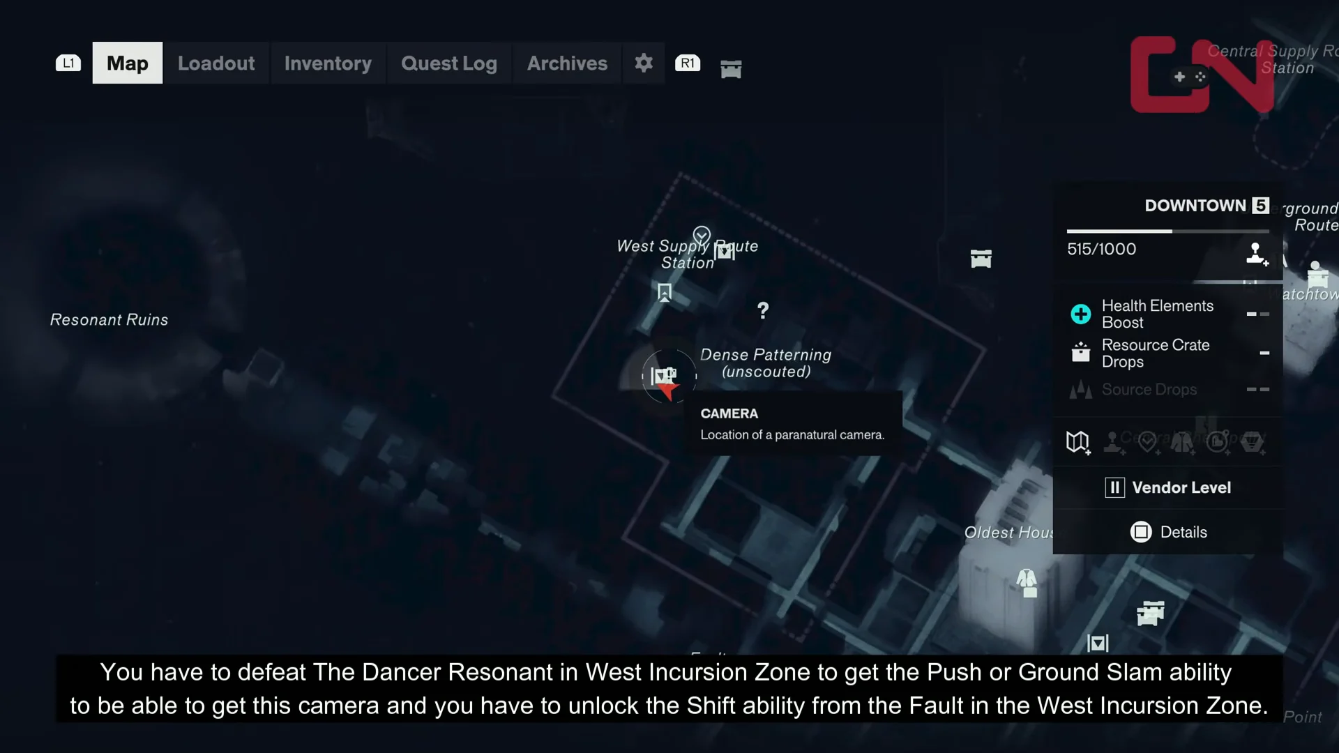 Map Location: First Camera