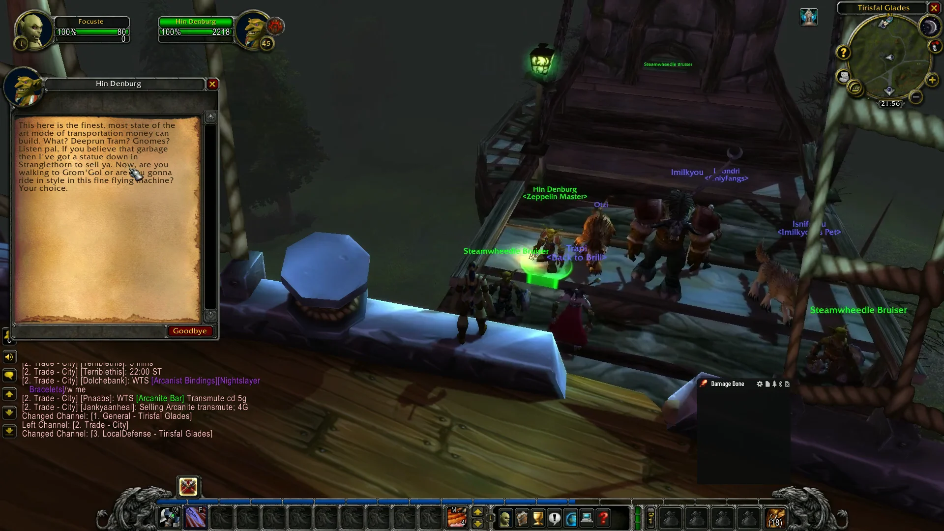 Zeppelin platform and NPC
