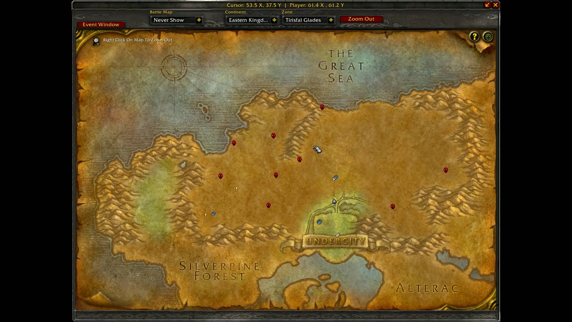 Tirisfal Glades map