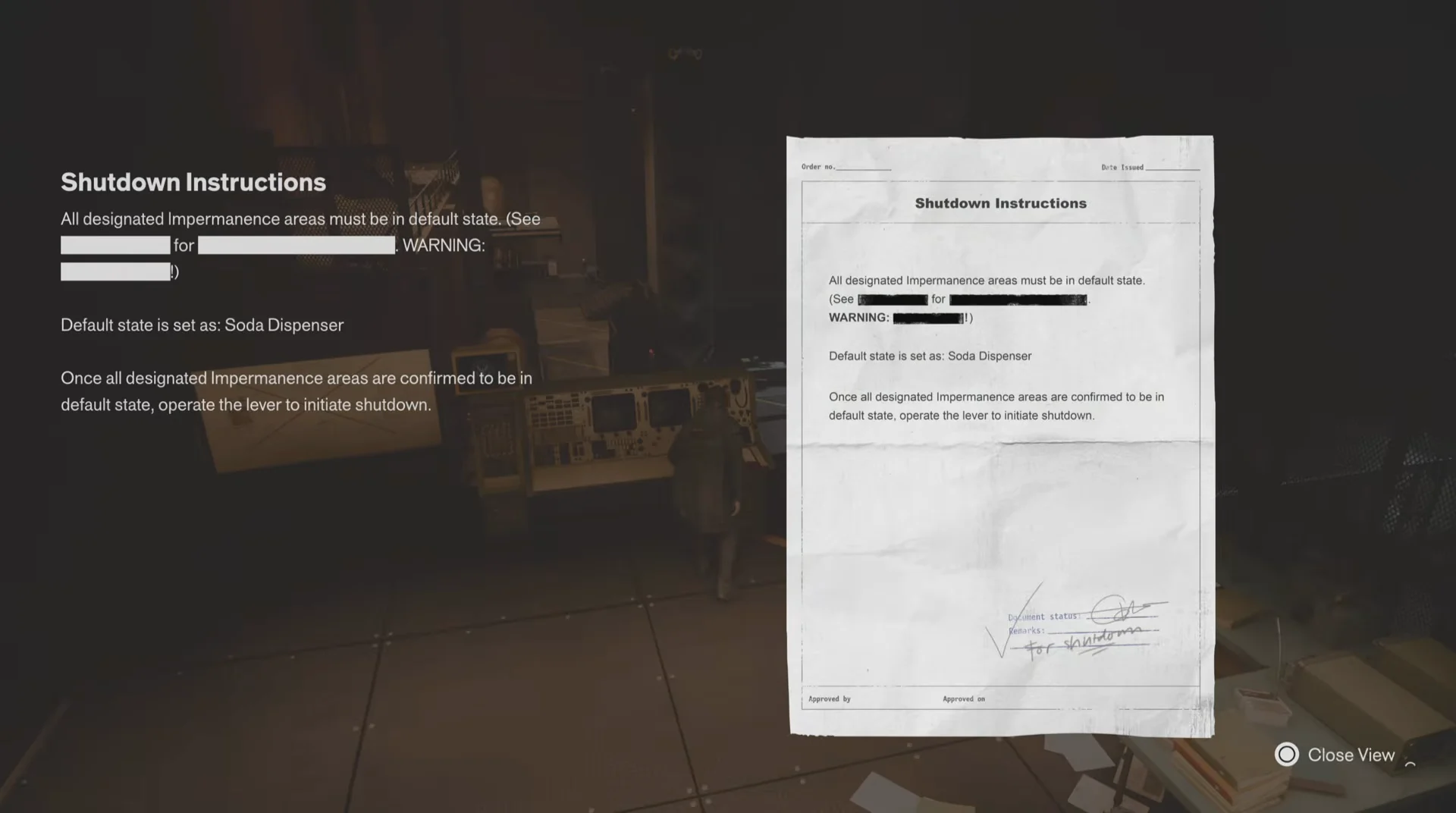 Reading Shutdown Instructions