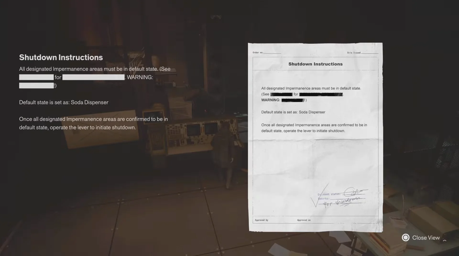 Reading Shutdown Instructions