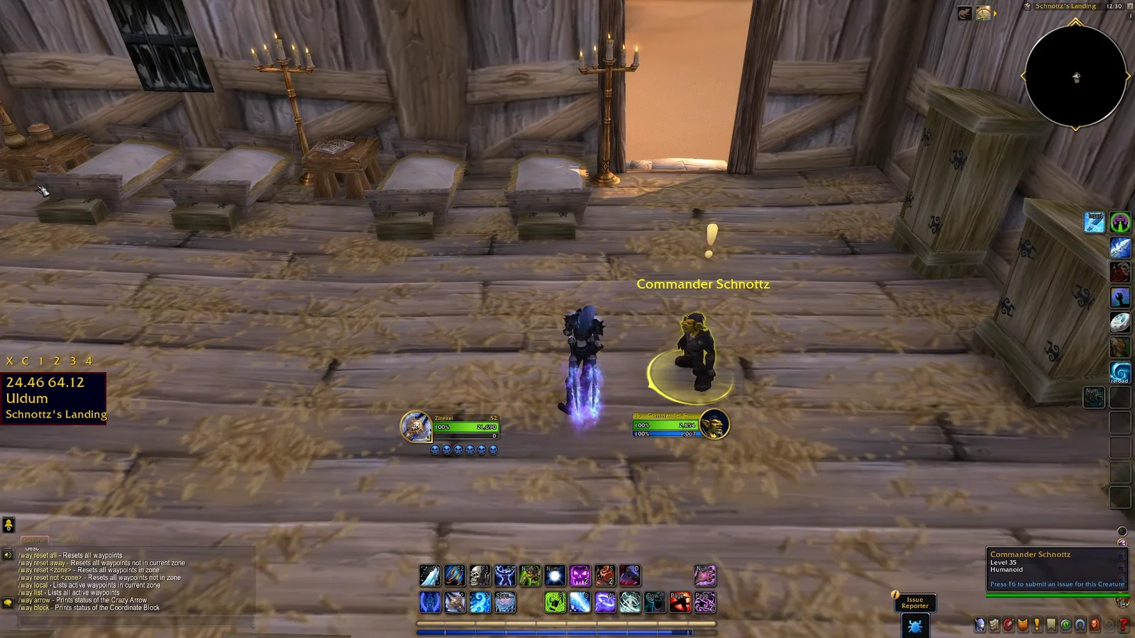 Accepting quest