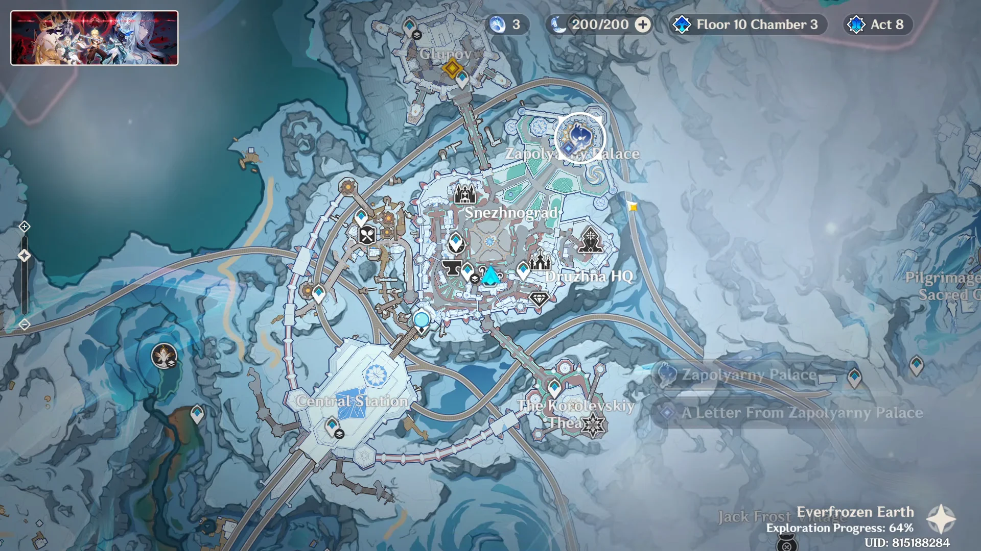 Teleporting to Palace