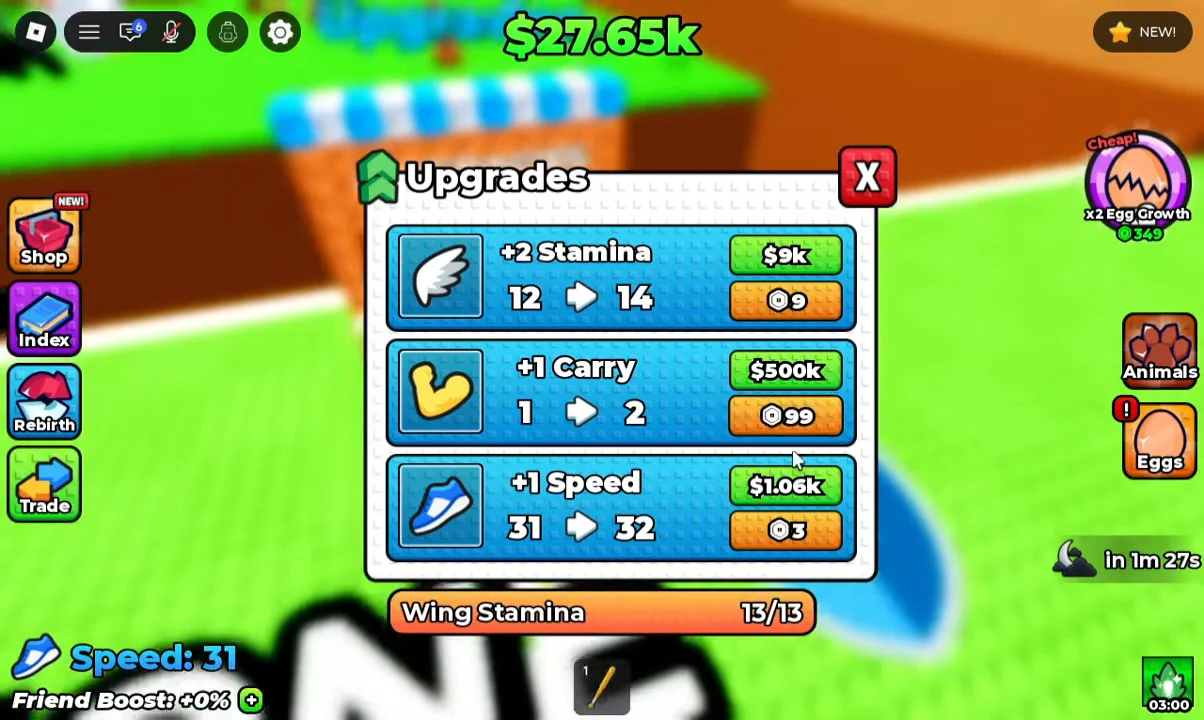Upgrades Kiosk & Speed Upgrades