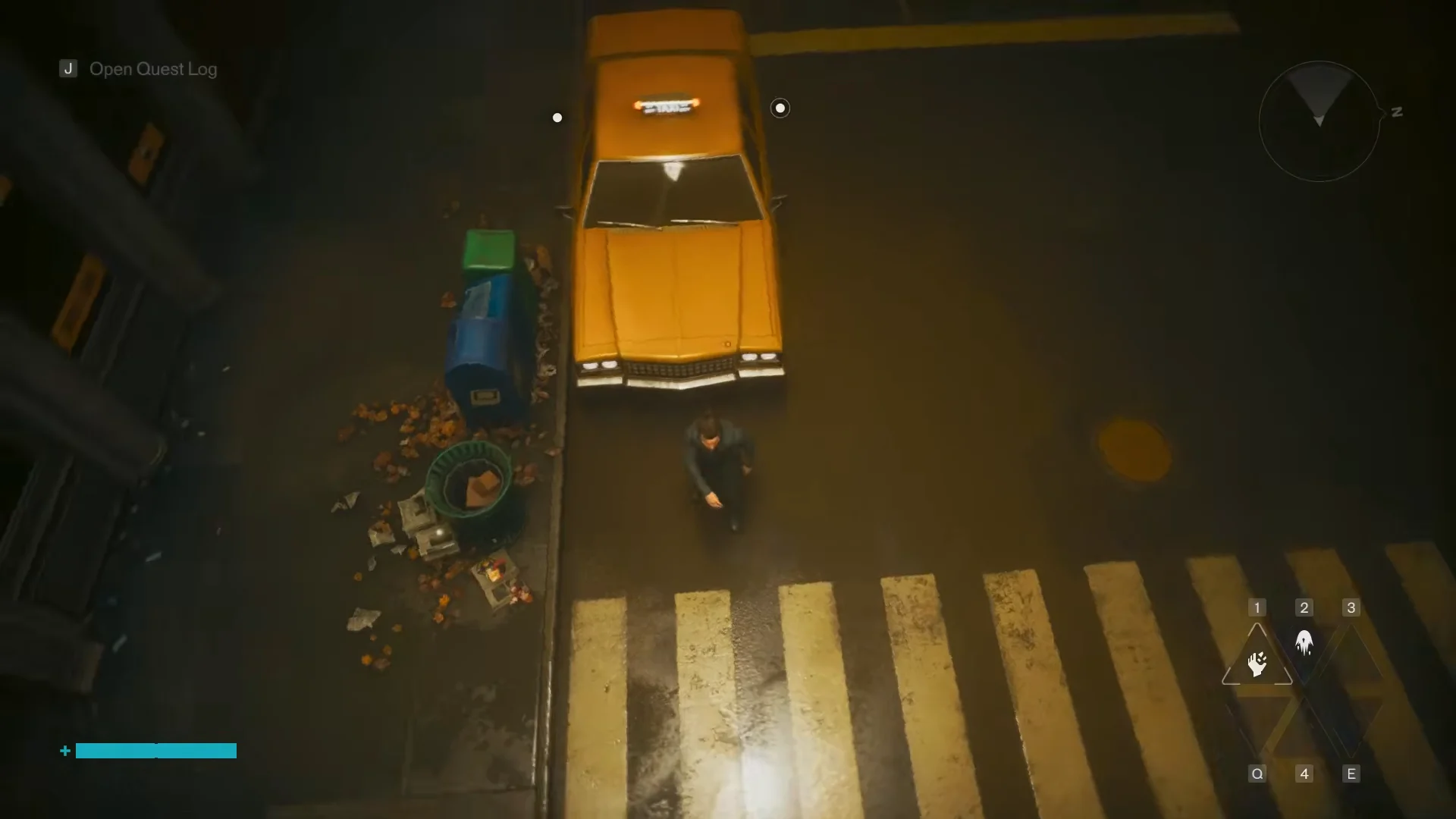 Exiting Alley & Entering Return Taxi
